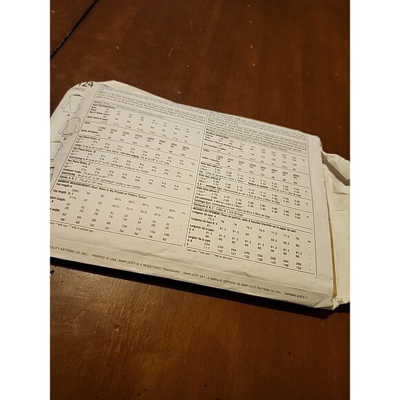 Simplicity Uncut Sewing Pattern 9124 Two Piece Dress Womens Size 26W-32W Vintage - Picture 4 of 6